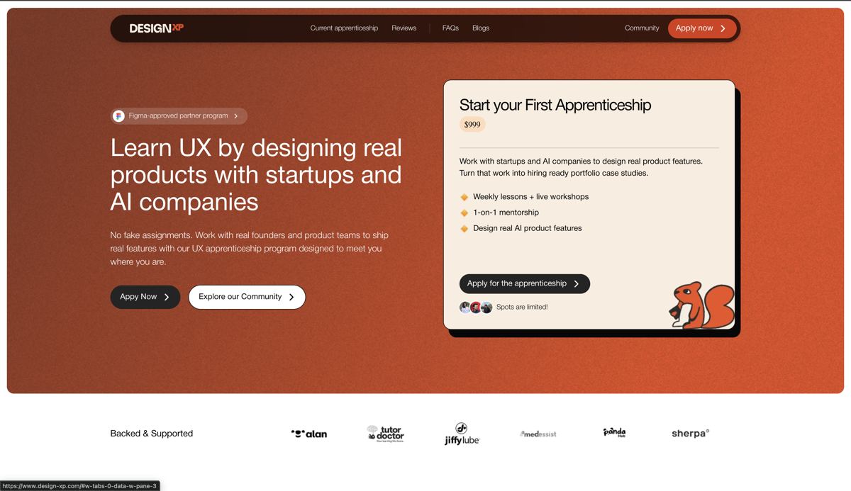 Design XP homepage
