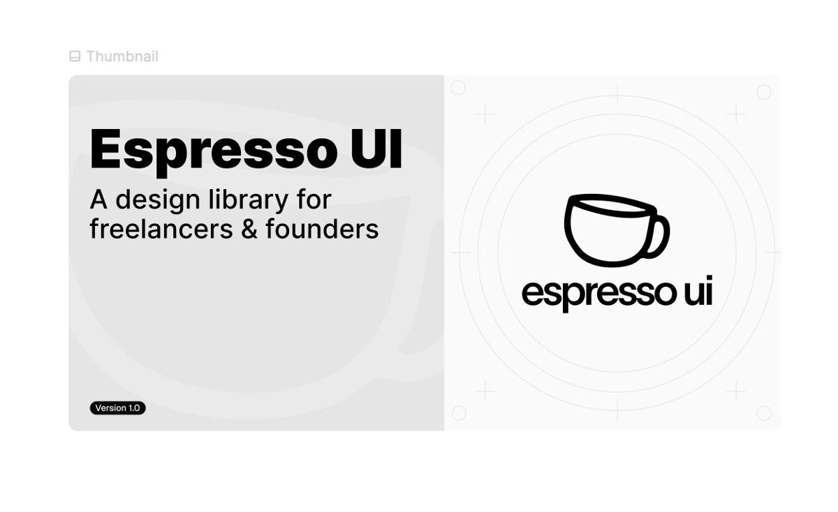 Espresso UI: a design library for freelancers and founders